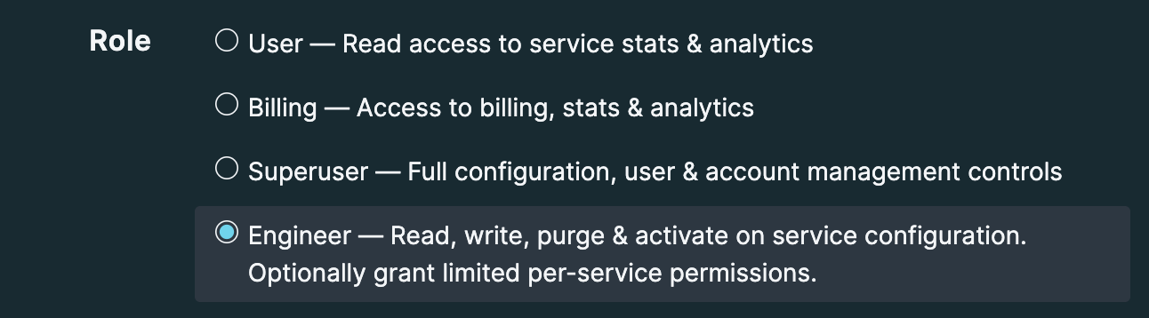 Listing Fastly users that can access a particular service